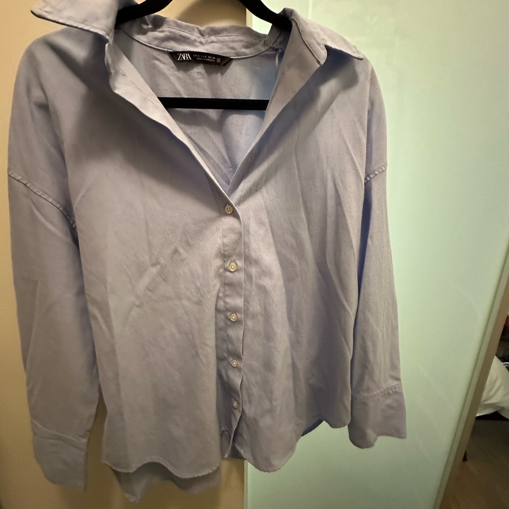 Zara Sky Blue Casual Shirt